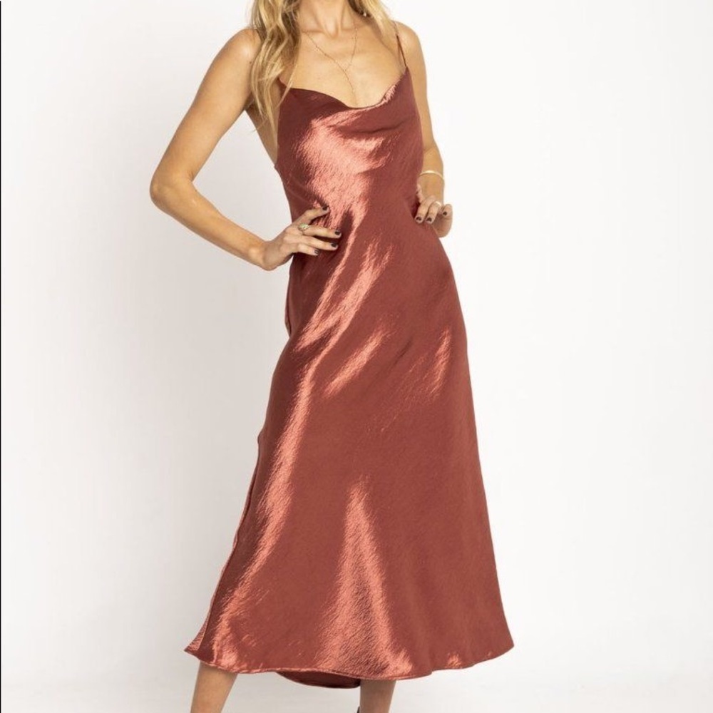 Endless Summer RESA Berri Slip Dress in Rust